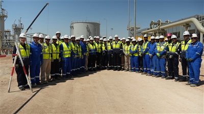 وزير البترول يتفقد موقع محطة ضواغط الغاز شمال الأردن التي تنفذها فجر وبتروجت وإنبي