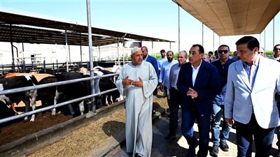 رئيس الوزراء يتفقد مزرعة العمار لتنمية الثروة الحيوانية
