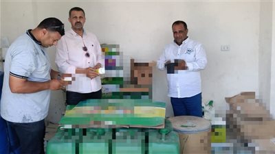 تموين البحيرة يضبط 5 أطنان كبريتات كالسيوم مجهولة المصدر ومبيدات منتهية الصلاحية