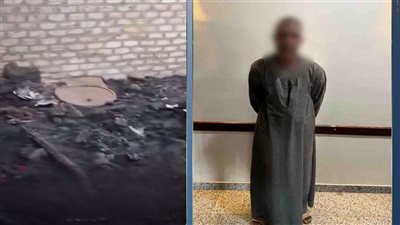ضبط شخص أشعل النيران فى منزل جاره بقنا 