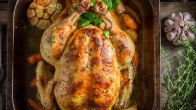 طريقة تحضير الدجاج المحشي