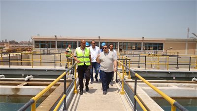 رئيس شركة مياه البحيرة يتفقد محطة دمنهور 