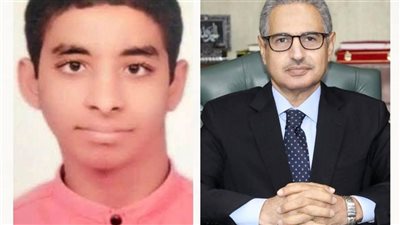 محافظ بني سويف يهنئ عبدالرحمن محمد عبدالستار الثاني على الجمهورية بالثانوية الأزهرية أدبي