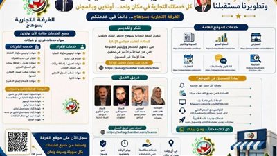 الغرفة التجارية بسوهاج تُطلق منظومة إلكترونية متكاملة لخدمات التجار والمواطنين
