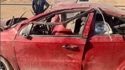 إصابة 6 أشخاص في انقلاب سيارة ملاكى على طريق قنا سفاجا 