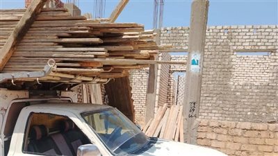 إزالة التعديات ومصادرة مواد البناء بقرى طامية بالفيوم