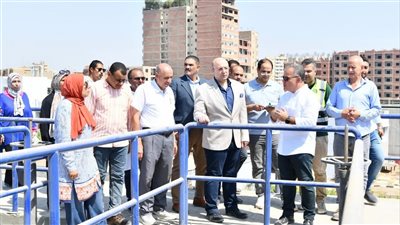 محافظ الفيوم يتابع أعمال تشغيل محطة قحافة بطاقة 43200 متر مكعب يوميًا
