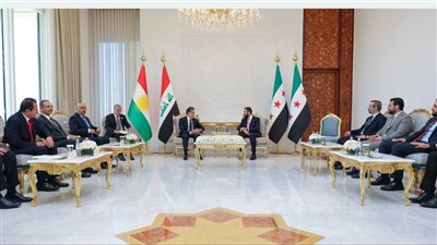 الشرع ورئيس إقليم كردستان يناقشان اتفاق دمج المؤسسات الكردية
