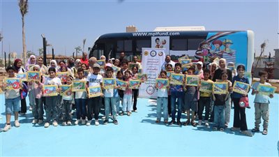 المكتبة المتنقلة تُقدم فعاليات ثقافية وتعليمية وأنشطة للأطفال بمنتزه إدكو