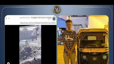 ضبط سائق توك توك صدم طالبًا وفر هاربًا في البحيرة
