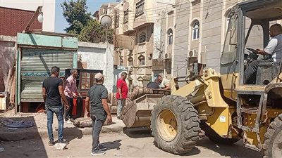 حملات مكبرة لرفع الإشغالات والتعديات بشوارع مراكز ومدن المنيا