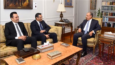 وزير الخارجية يستقبل نقيب الصحفيين ورئيس لجنة الشئون العربية لبحث آفاق التعاون