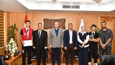  الفيوم تكرم أبناء المحافظة أبطال العالم في بطولة ألعاب القوى للشباب