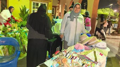 معرض المنتجات الحرفية واليدوية بنادي قارون الرياضي بالفيوم