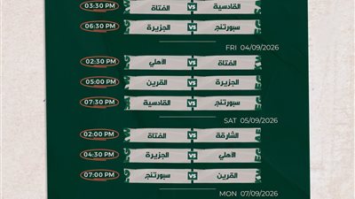 إعلان جدول بطولة الأندية العربية لكرة السلة للسيدات بتنظيم سبورتنج السكندري