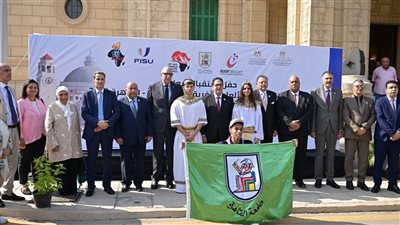 جامعة القاهرة تستقبل شعلة دورة الألعاب الإفريقية للجامعات 