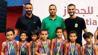 جمباز الصيد يحرز 5 ميداليات ذهبية ببطولة كأس مصر للجمباز الفنى 