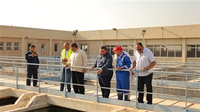 رئيس مياه البحيرة يتفقد محطة النوبارية 