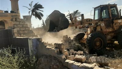 استرداد 2235 متر من حرم الطريق الدولي الساحلي بإدكو