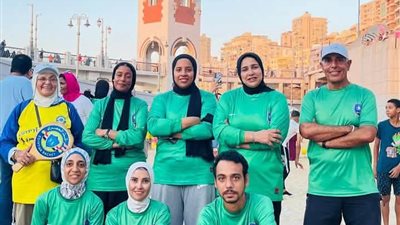 شاطئ جزيرة الذهب يستقبل قافلة «إسكندرية بتفرح» الرياضية والترفيهية والتوعوية