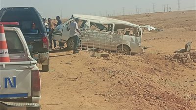 بالصور والأسماء.. 10 مصابين في حادث تصادم 5 سيارات بإدفو