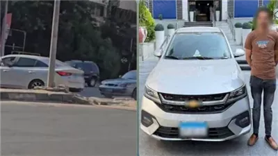 ضبط قائد سيارة للسير عكس الاتجاه والدوران من مكان غير مخصص بالقاهرة