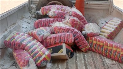 ضبط أرز مجهول المصدر وتاجر لتصرفه في سلع مدعمة بالفيوم 