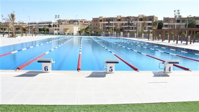 الانتهاء من تنفيذ مجمع حمام السباحة الأوليمبي بمركز التنمية الشبابية «الجزيرة 2» بأكتوبر