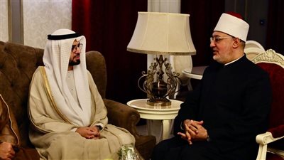 مفتي الجمهورية يلتقي رئيس الهيئة العامة للشؤون الإسلامية والأوقاف  بالإمارات 