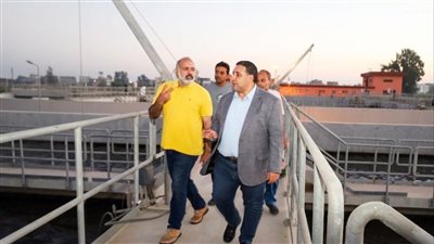 رئيس مياه البحيرة يتفقد محطة منشية الحرية بدمنهور