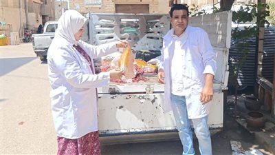ضبط 150 كيلو منتجات دواجن غير صالحة للاستهلاك بالفيوم 