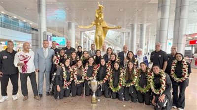 استقبال رسمي من وزارة الرياضة لبطلات منتخب مصر للكرة الطائرة 