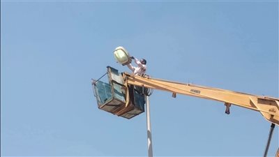 جهاز حدائق أكتوبر يواصل أعمال تطوير البنية التحتية ورفع كفاءة الإنارة بالمدينة 