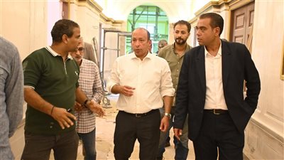 عميد قصر العيني يتابع أعمال ترميم مبنى القبة التاريخية