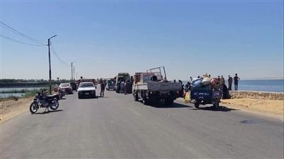 مصرع سيدة وإصابة 10 أشخاص فى انقلاب سيارة بالطريق السياحى بالفيوم 