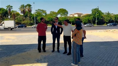 متابعة ميدانية لمحاور القاهرة الجديدة لمتابعة أعمال الزراعة والتجميل 