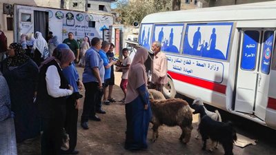 قافلة سكانية تقدم خدمات طبية وبيطرية وتوعوية لـ710 مستفيدين في قرية أنطون بالبحيرة