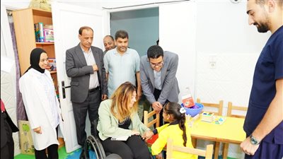 تفاصيل زيارة إيمان كريم ونائب محافظ مطروح جمعية التأهيل الاجتماعي للمعاقين 