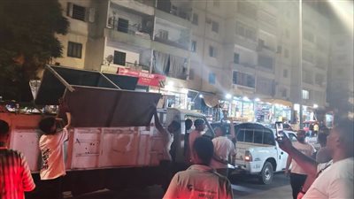 حملة بجهاز 6 أكتوبر لتمشيط ميدان الحصري ومول الأمريكية ورفع الإشغالات