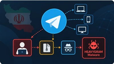 برمجية HEAVYGRAM الخبيثة تستخدم تيليجرام للتجسس على أجهزة ويندوز