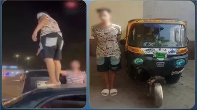  أولوية المرور السبب.. ضبط سائق بعد ظهوره أعلى سقف سيارة وإحداث تلفيات بها في الجيزة