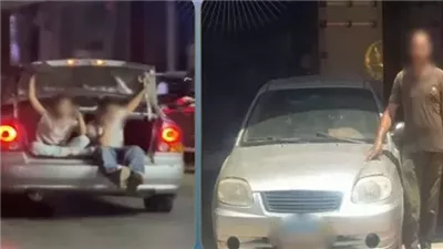 القبض على قائد سيارة ترك صغيرين داخل الصندوق الخلفي خلال سيره بالمنوفية