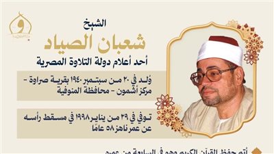 الأوقاف تُحيي ذكرى ميلاد القارئ الشيخ شعبان الصياد