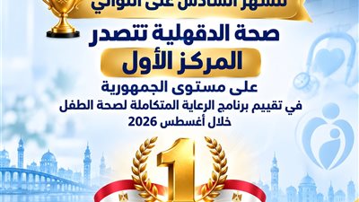 للشهر  السادس على التوالي.. صحة الدقهلية تتصدر المركز الأول على مستوى الجمهورية 