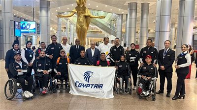 منتخب كرة اليد على الكراسي المتحركة يعود للقاهرة بعد المشاركة فى بطولة الغالم