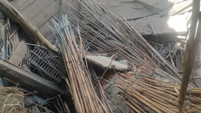انهيار منزل بقرية برهمتوش التابعة لمركز السنبلاوين