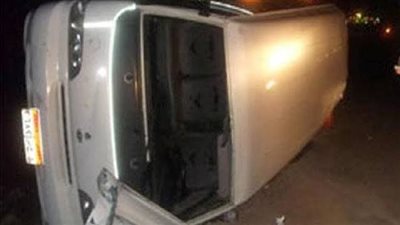 السرعة الزائدة وراء انقلاب ميكروباص بحدائق القبة وإصابة 6 أشخاص