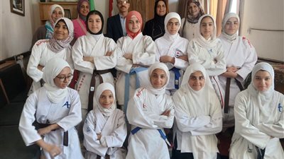  المنيا الأزهرية تكرم الطالبات الحاصلات على المركز الأول في بطولة الكاراتيه