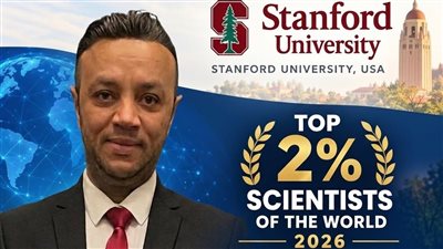 للعام الثالث على التوالي.. الدكتور طه عوض الله ضمن قائمة ستانفورد لأفضل 2% من علماء العالم 2026