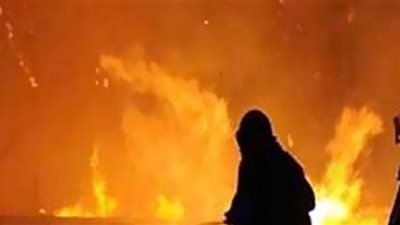 السيطرة على حريق هائل بالقرب من محطة وقود بمنشأة القناطر